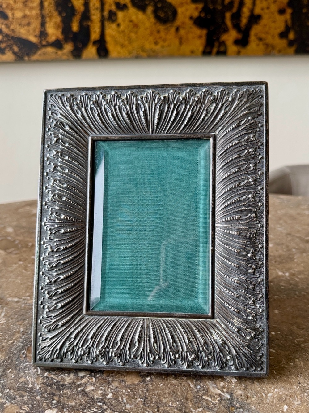 BUCCELLATI Medium Silver Rouche Linenfold Picture Frame
